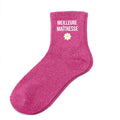 chaussettes paillettes Meilleure Maîtresse