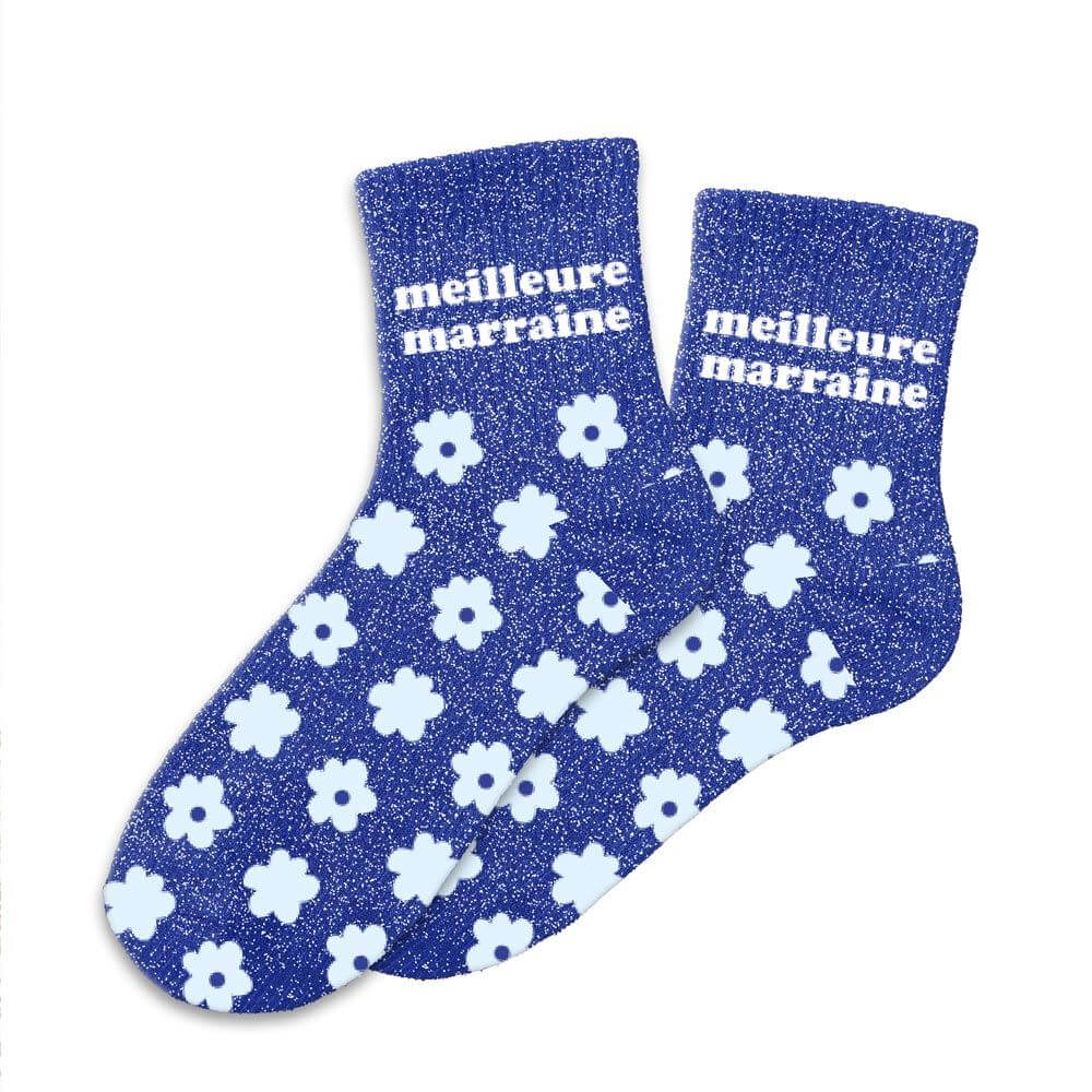Chaussettes à paillettes Meilleure marraine