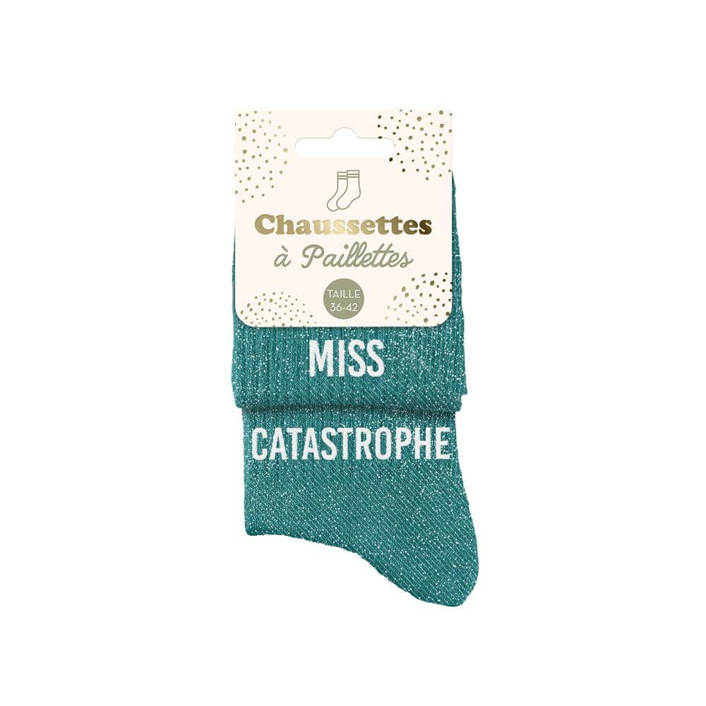 chaussettes à paillettes miss catastrophe