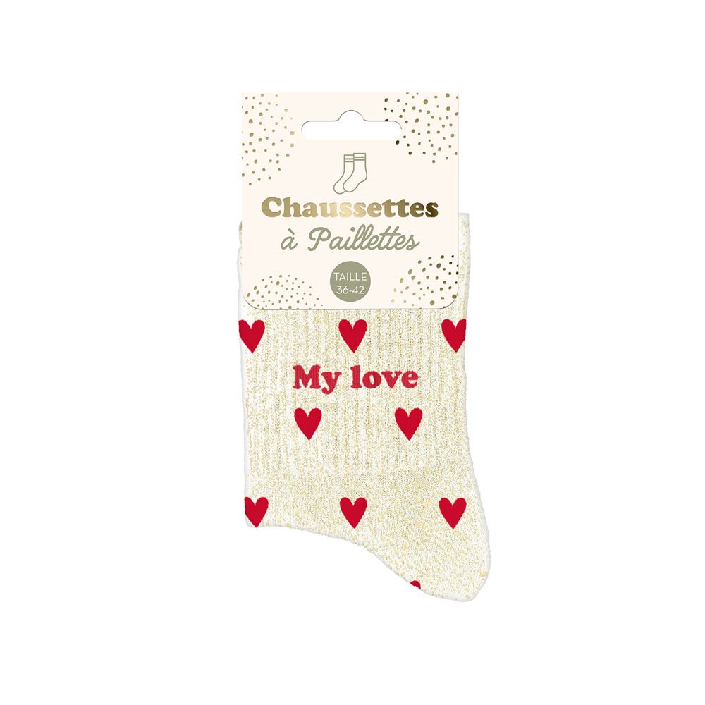 chaussettes paillettes my love