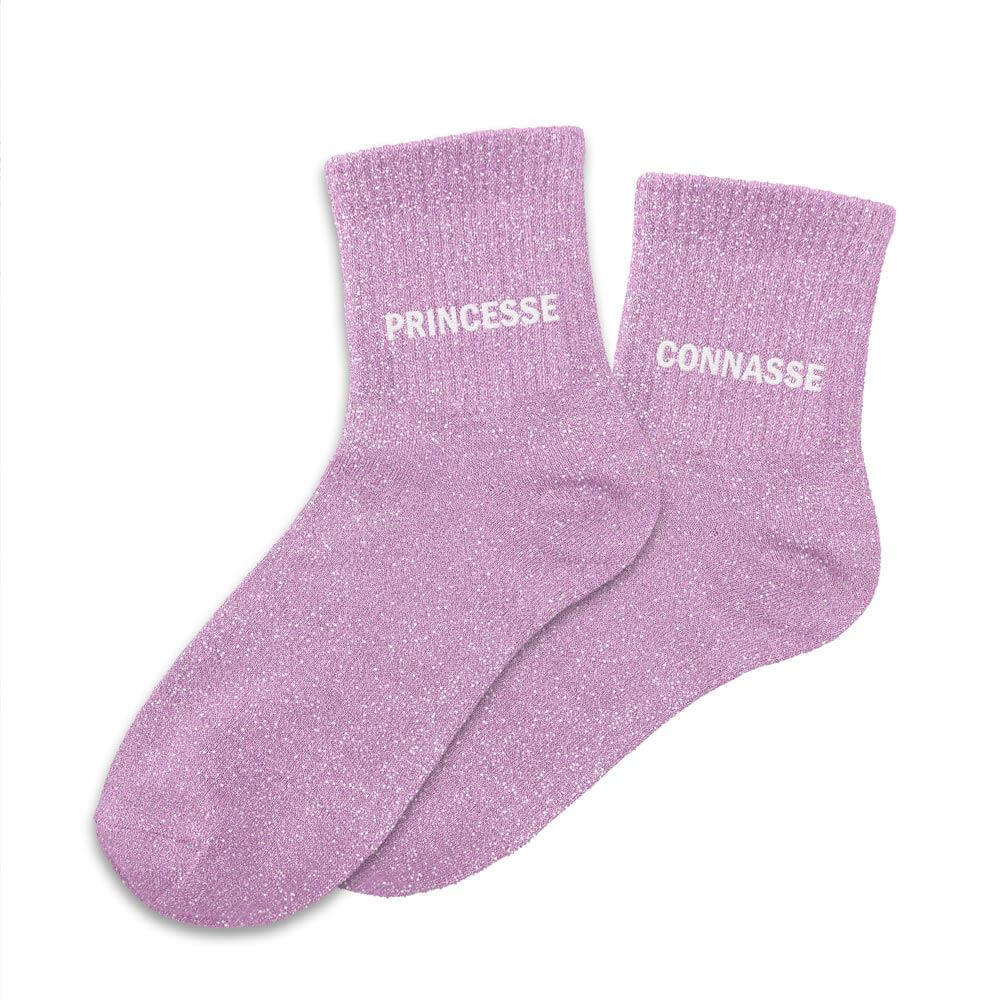 chaussettes à paillettes princesse connasse duo