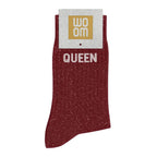 chaussettes à paillettes Queen cerise Woom