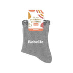 chaussettes à paillettes rebelle pour enfant taille 30-35