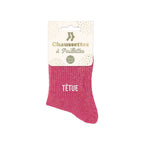 chaussettes à paillettes têtue