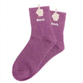 chaussettes paillettes tuftées Bitch