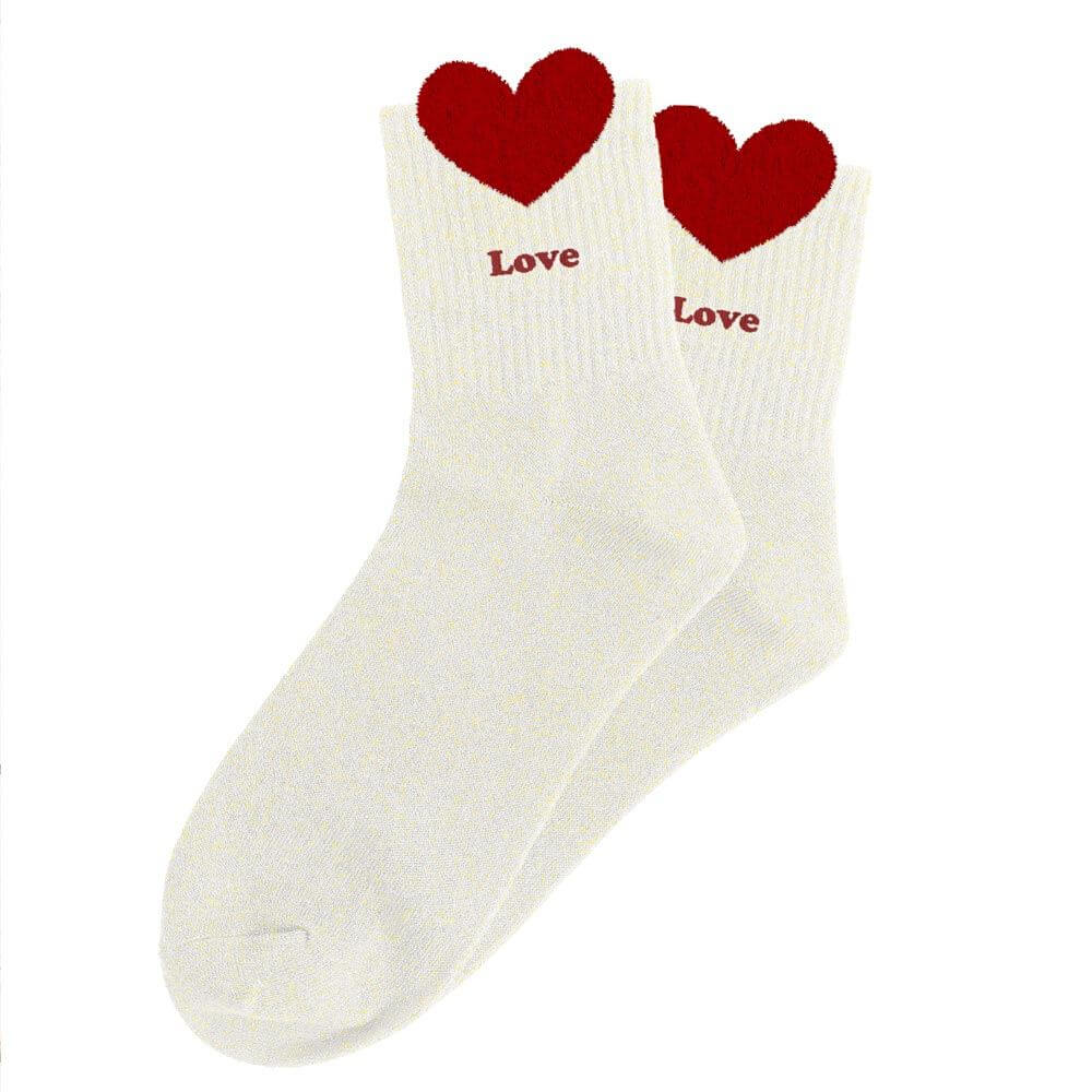 chaussettes paillettes tuftées Love