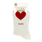 chaussettes paillettes tuftées love