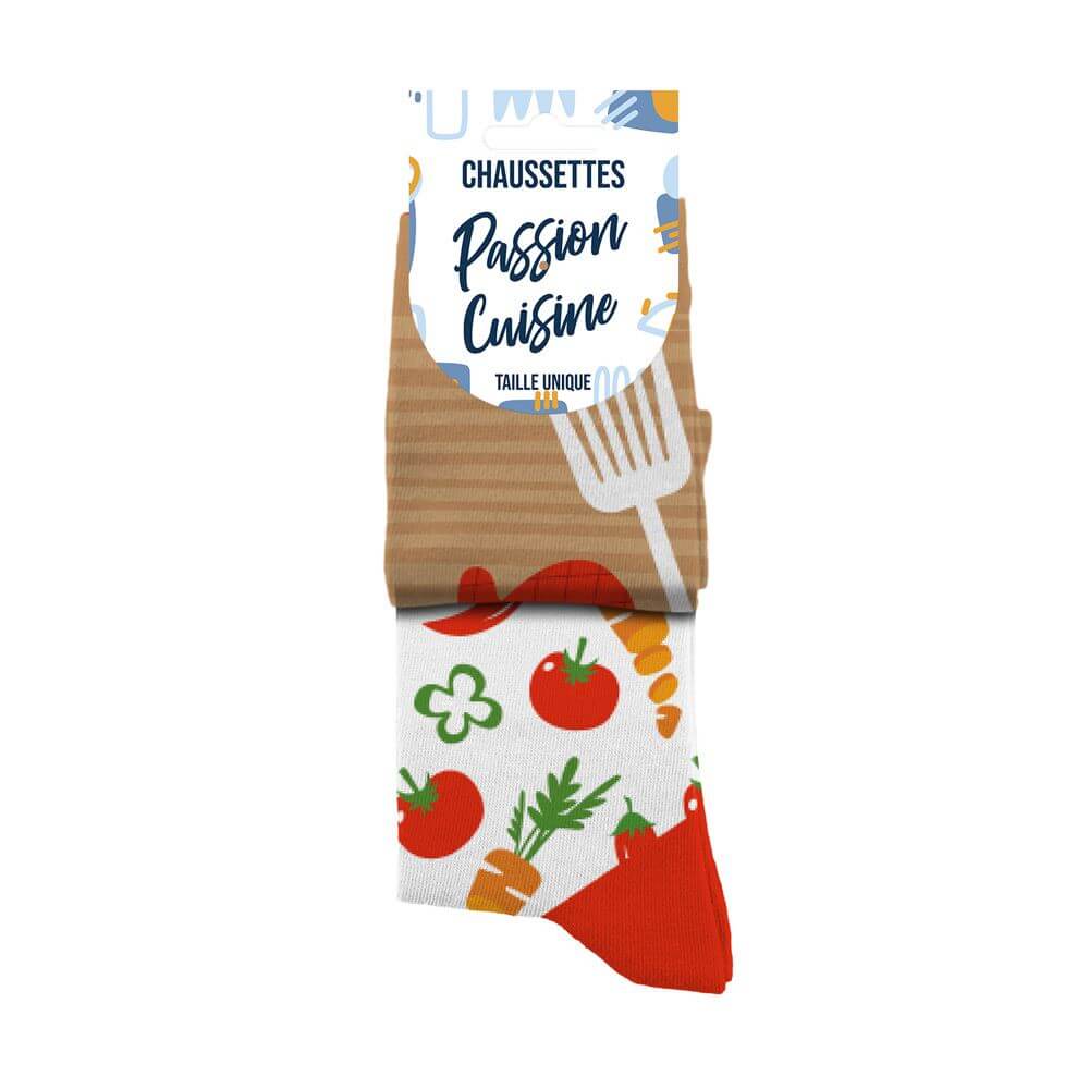 chaussettes passion cuisine dépareillées