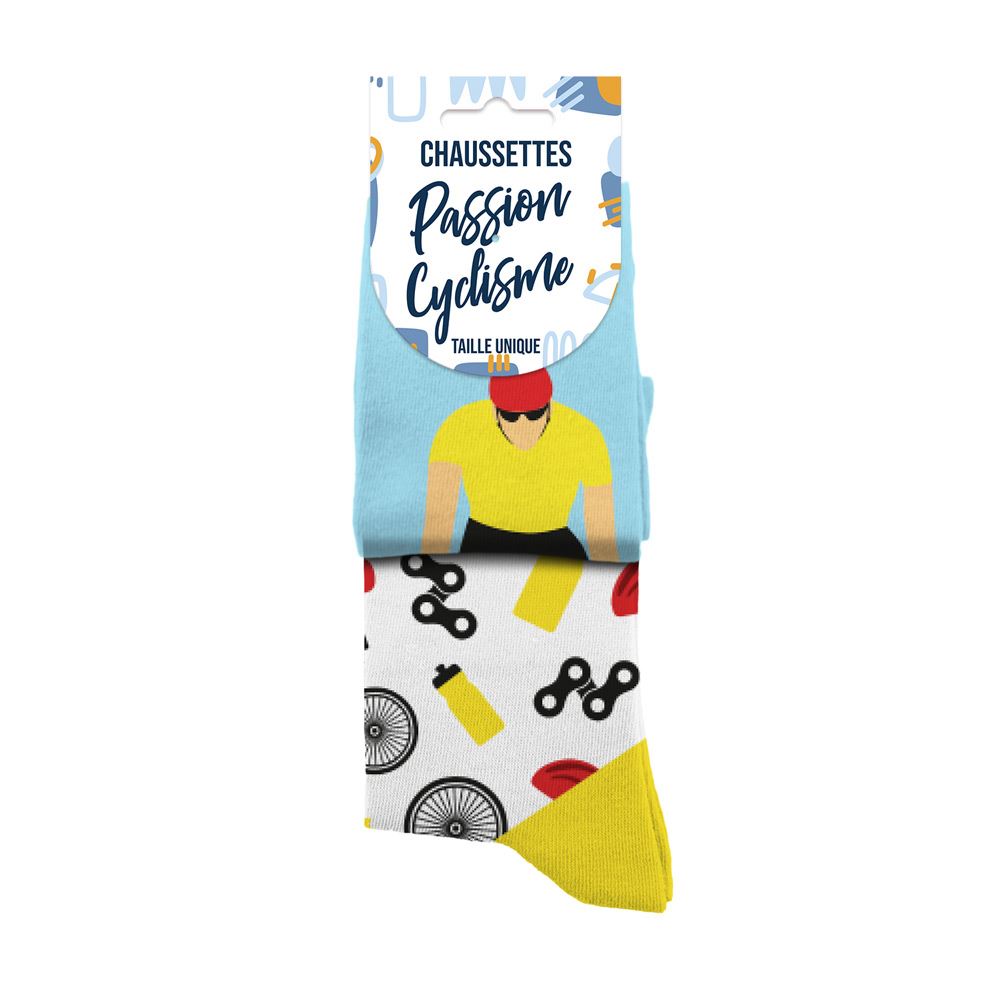 chaussettes passion cyclisme dépareillées