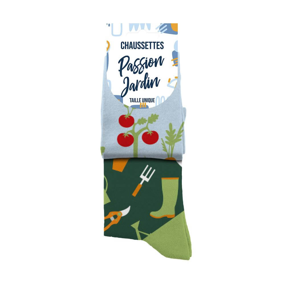 chaussettes passion jardin dépareillées