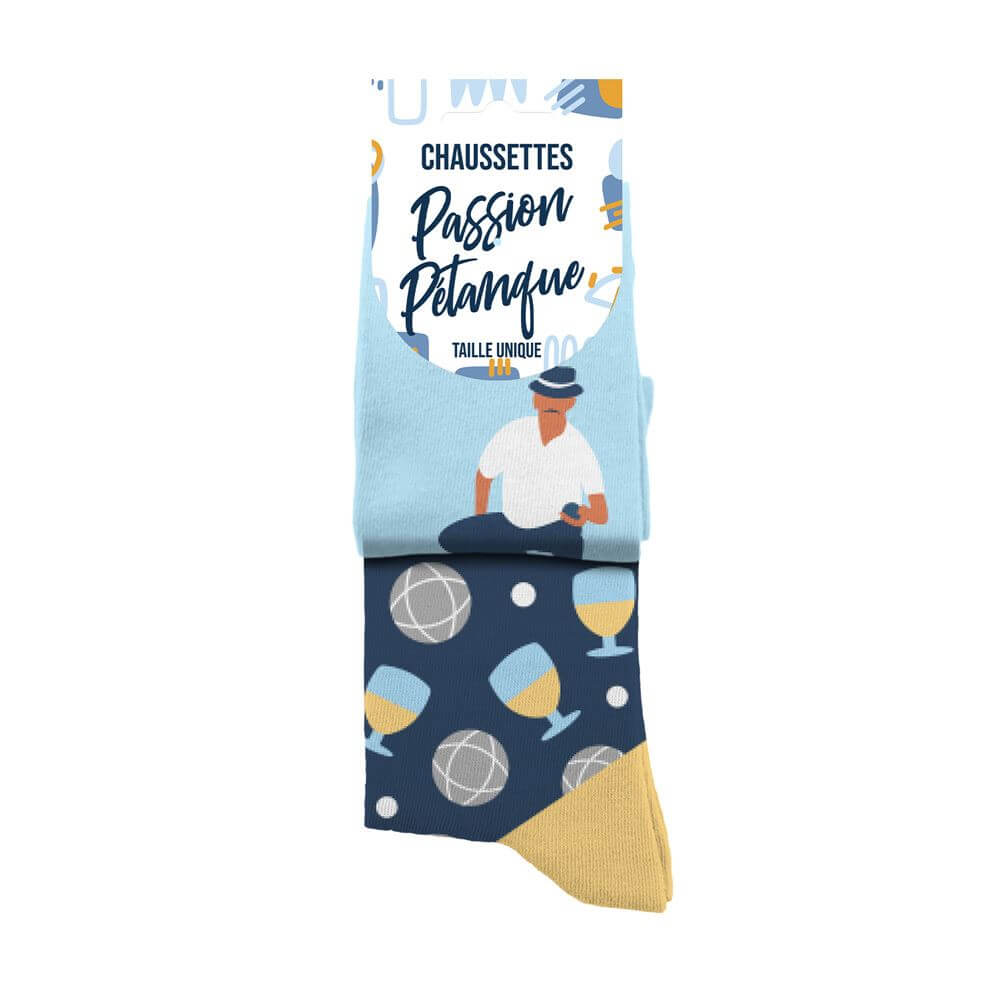 chaussettes passion pétanque dépareillées