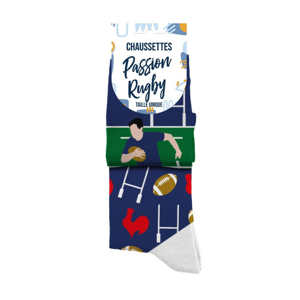 chaussettes passion rugby dépareillées