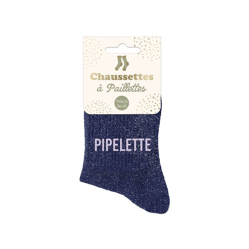 chaussettes pipelette marine
