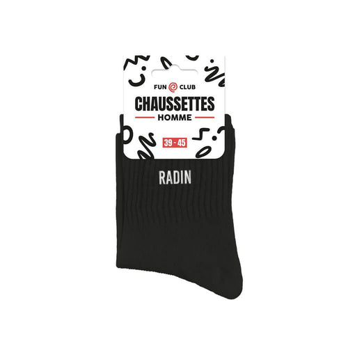 chaussettes message radin noir