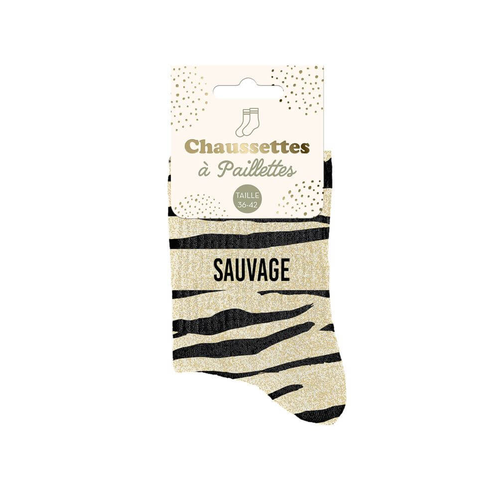 chaussettes sauvage zebre