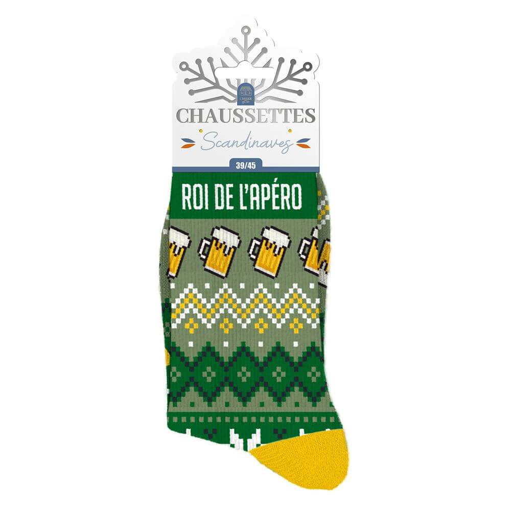 chaussettes scandinaves homme roi de l'apéro