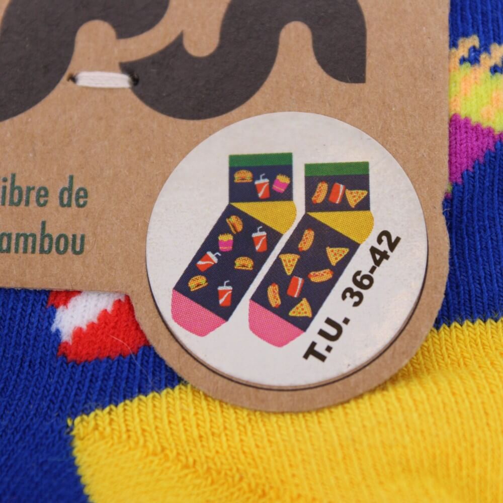 socquettes bambou Fast food pastille