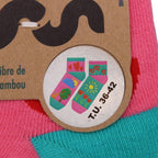 Socquettes bambou nature colorée pastille