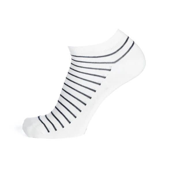 socquettes rayées homme blanc/marine