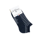 Socquettes rayées homme marine/gris Maison Broussaud